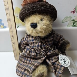 Boyds Bears Brown and Blue Plaid Teddy Bear